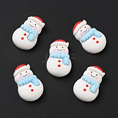 Opaque Christmas Resin Cabochons RESI-G039-08-1