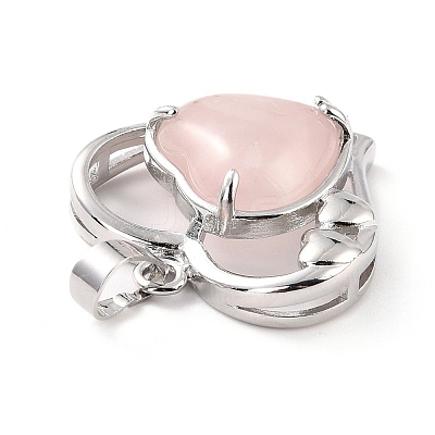 Natural Rose Quartz Pendants G-C236-01J-P-RS-1