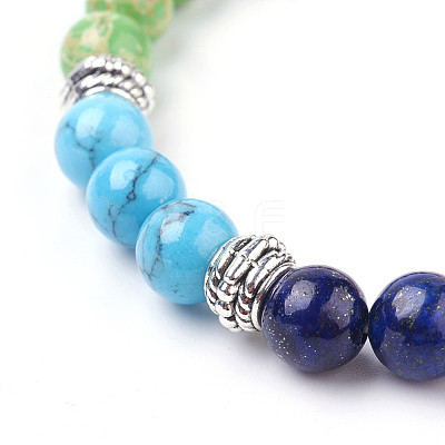 Gemstone Stretch Bracelets BJEW-P179-01-1