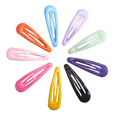 Spray Painted Iron Snap Hair Clips OHAR-CJ0001-01-1