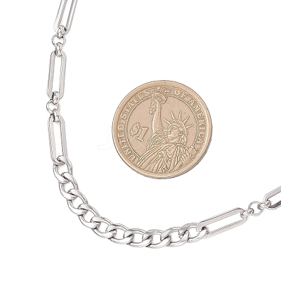 5MM 304 Stainless Steel Mixed Link Chain Necklaces NJEW-JN05850-1