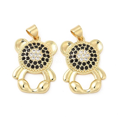 Brass Micro Pave Cubic Zirconia Pendants KK-H441-04G-1