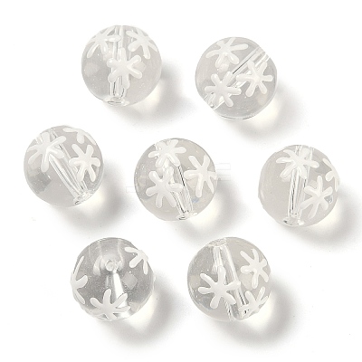Transparent Glass with Enamel Beads LAMP-G161-03-1