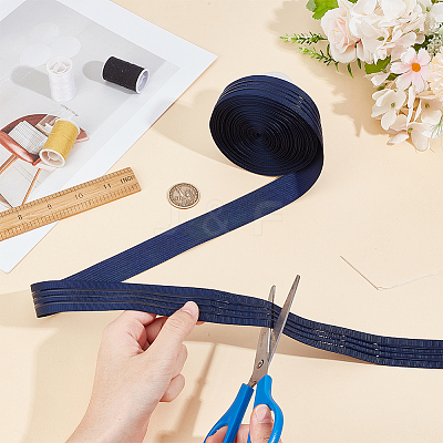 10 Yards Polyester Antislip Grosgrain Ribbon OCOR-BC0007-62B-1
