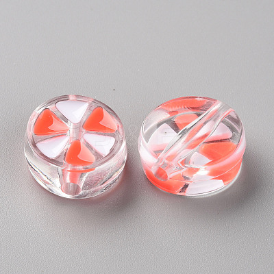 Transparent Enamel Acrylic Beads TACR-S155-005E-1