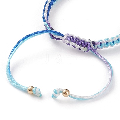 Adjustable Polyester Braided Cord Bracelet Making AJEW-JB00859-02-1