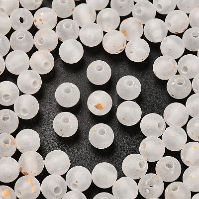 Frosted Transparent Acrylic Beads X-OACR-F013-13-1
