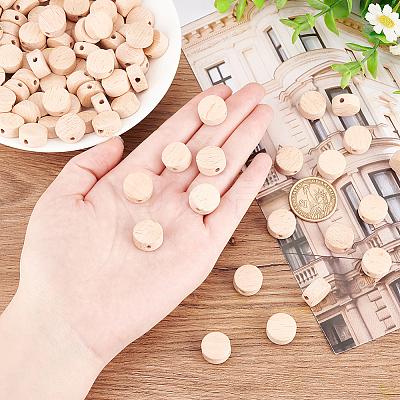 Beech Wood Beads WOOD-PH0009-53-1