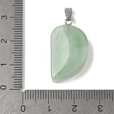 Natural Green Aventurine Carved Pendants G-P599-04P-10-1