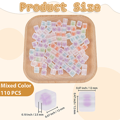 110Pcs Transparent Acrylic Beads OACR-PA0001-94-1