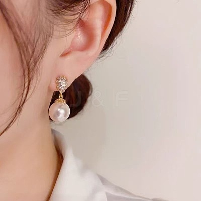 Alloy Rhinestone Teardrop Stud Earrings WG02693-01-1