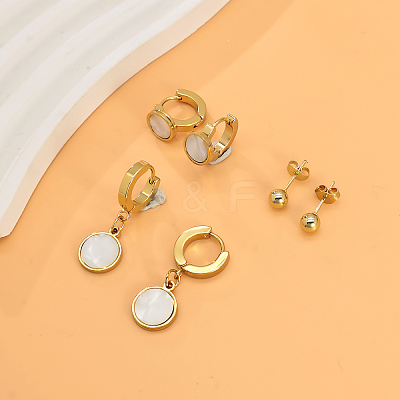 3 Pairs Elegant Stainless Steel Earring Sets OF1161-7-1