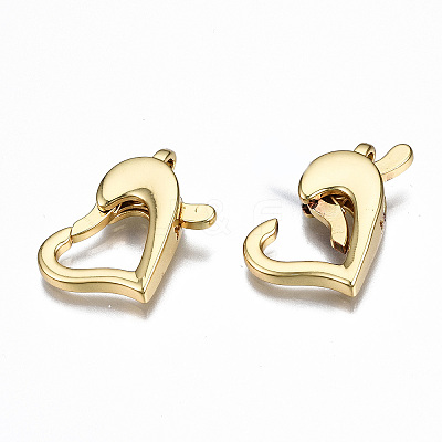 Brass Lobster Claw Clasps KK-Q252-010G-NF-1