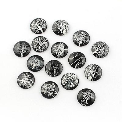 Glass Cabochons GGLA-Q041-25mm-CM-1