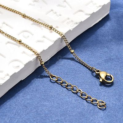 Ion Plating(IP) 304 Stainless Steel Curb Chain Anklets AJEW-P069-05G-1