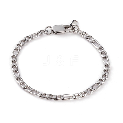 Tarnish Resistant Women' s 304 Stainless Steel Figaro Chains BJEW-JB05841-01-1