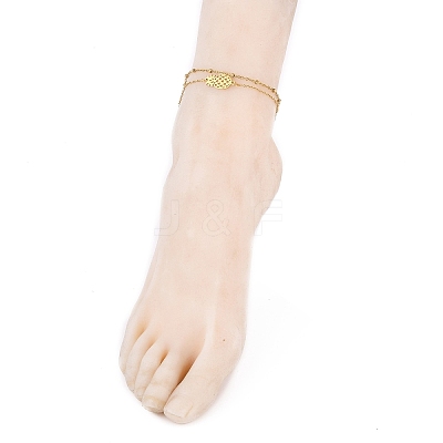 Ion Plating(IP) 304 Stainless Steel Multi-strand Anklets AJEW-AN00332-03-1