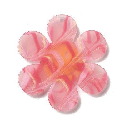 Two Tone Acrylic Big Pendants OACR-B008-D03-1