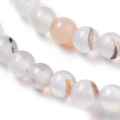 Natural Dendritic Agate Beads Strands G-I261-B03-4mm-1