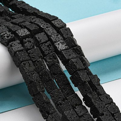 Natural Lava Rock Beads Strands G-C084-E08-01-1
