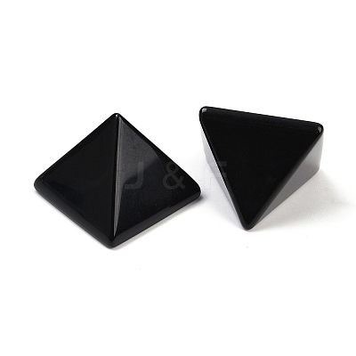 Natural Obsidian Orgonite Pyramid Display Decorations G-C186-07K-1