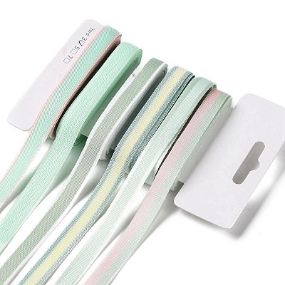 18 Yards 6 Styles Polyester Ribbon SRIB-Q022-F06-1