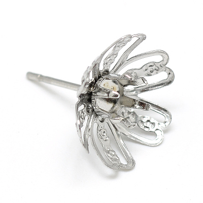 Non-Tarnish 304 Stainless Steel Stud Earring Settings X-STAS-T008-143-1
