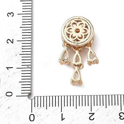 Brass Micro Pave Cubic Zirconia Pendants KK-C168-21G-01-1