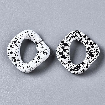Spray Painted CCB Plastic Linking Rings CCB-Q091-019A-1