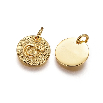 Brass Rough Surface Charms KK-I656-15G-1