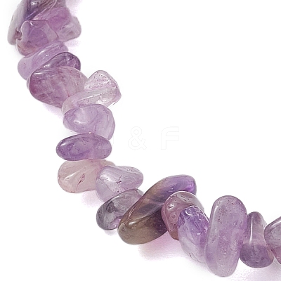 2Pcs Natural Gemstone Chip & Cube Non-magnetic Synthetic Hematite Beaded Stretch Bracelet Sets BJEW-JB10630-1