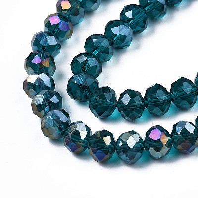 Electroplate Glass Beads Strands EGLA-A034-T1mm-B25-1