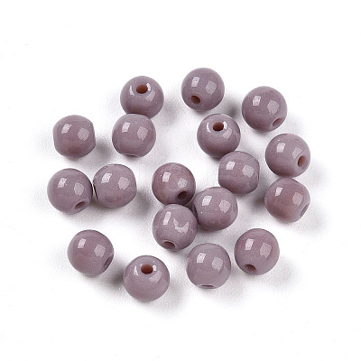 Opaque Solid Color Glass Beads X1-GLAA-N007-4mm-A05-1