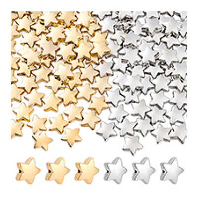 120Pcs 2 Colors Plastic Beads FIND-PH0024-70-1
