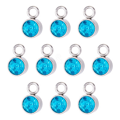 10Pcs Glass Rhinestone Charms STAS-TA0003-26K-1