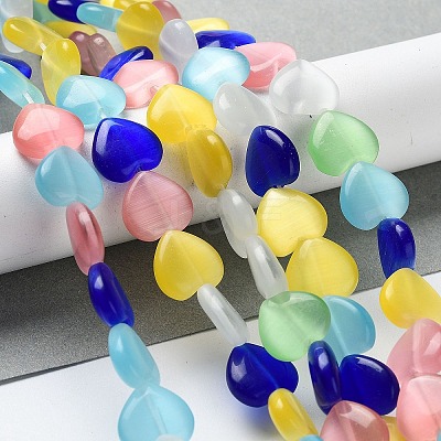 Cat Eye Glass Bead Strands X-CE-R010-11-1