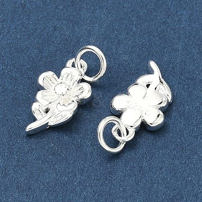 925 Sterling Silver Flower Charms STER-A050-05S-1