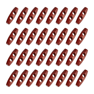 50Pcs 2-Hole Wood Buttons BUTT-UN0001-28B-01-1