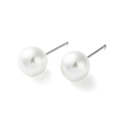 Imitation Pearl Stud Earrings EJEW-P296-21B-P-1