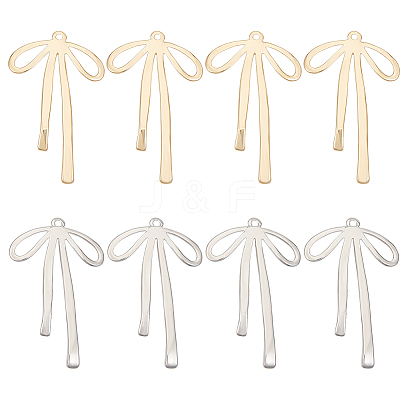 8Pcs 2 Colors Brass Pendants KK-GO0001-68-1