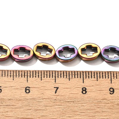 Electroplated Synthetic Non-magnetic Hematite Beads Strands G-L613-Z01-01I-1