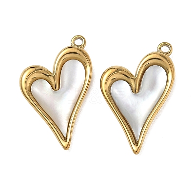 Natural Freshwater Shell Pendants STAS-G397-23G-01-1
