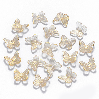 Transparent Spray Painted Glass Charms X-GLAA-T016-21C-1