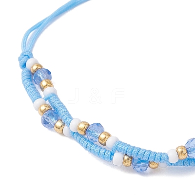 3Pcs Seed Glass Beaded Adjustable Bracelets BJEW-MZ00233-1
