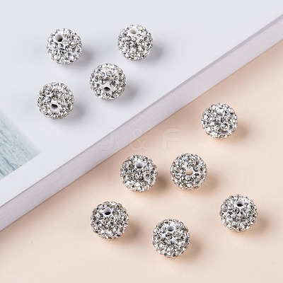 Grade A Rhinestone Pave Disco Ball Beads RB-Q102-12-1