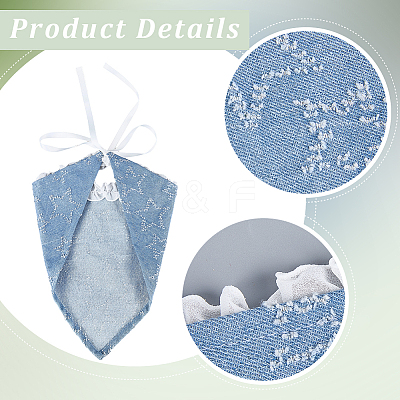 Polyester Triangle Headscarf AJEW-WH20072-72-1