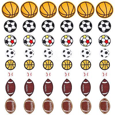 48Pcs 8 Style Computerized Embroidery Cloth Iron On/Sew On Patches DIY-PH0006-79-1
