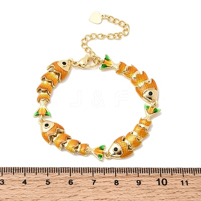 Brass Micro Pave Cubic Zirconia Link Chain Bracelets for Women BJEW-H639-01G-1