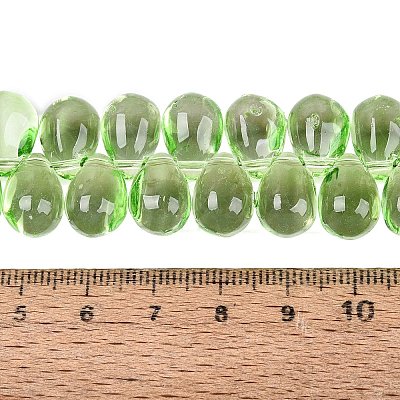 Baking Paint Transparent Glass Beads Strands GL-N005-02A-D06-1