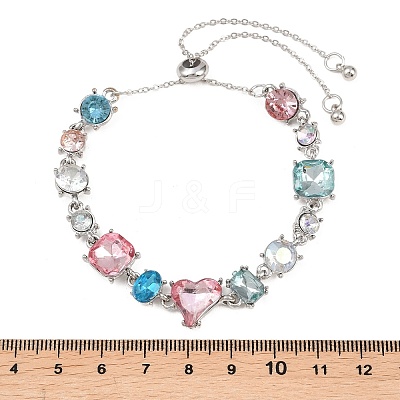 Alloy Rhinestone Slider Bracelets BJEW-A156-04P-1